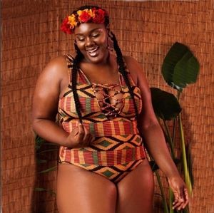 African Swimwear One Piece Plus Size